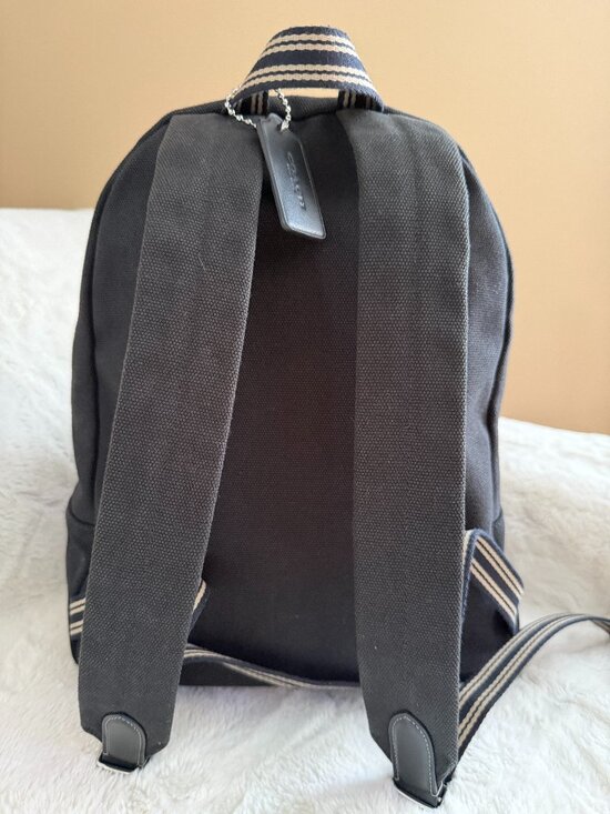COACH Cargo Large Black Canvas Backpack CAM76 main image 14